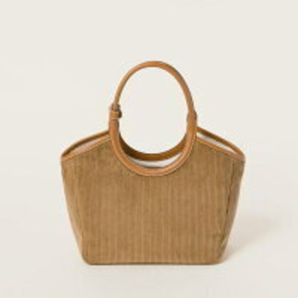 Miu Miu Ivy Corduroy Handbag Brown - Picture 3 of 5